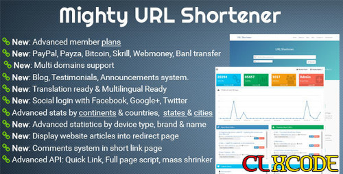 More information about "Mighty URL Shortener v3.2.1 | Short URL Script Nulled Blank Page Fixed"