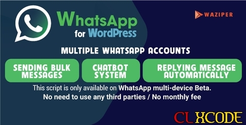 More information about "Waziper v1.0.2 Nulled - Whatsapp Marketing Tool for WordPress Unlimited Domain"