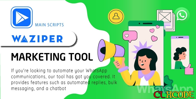 Waziper v5.1.1 Mod - WhatsApp Marketing Tool Extended License Unlimited Domain